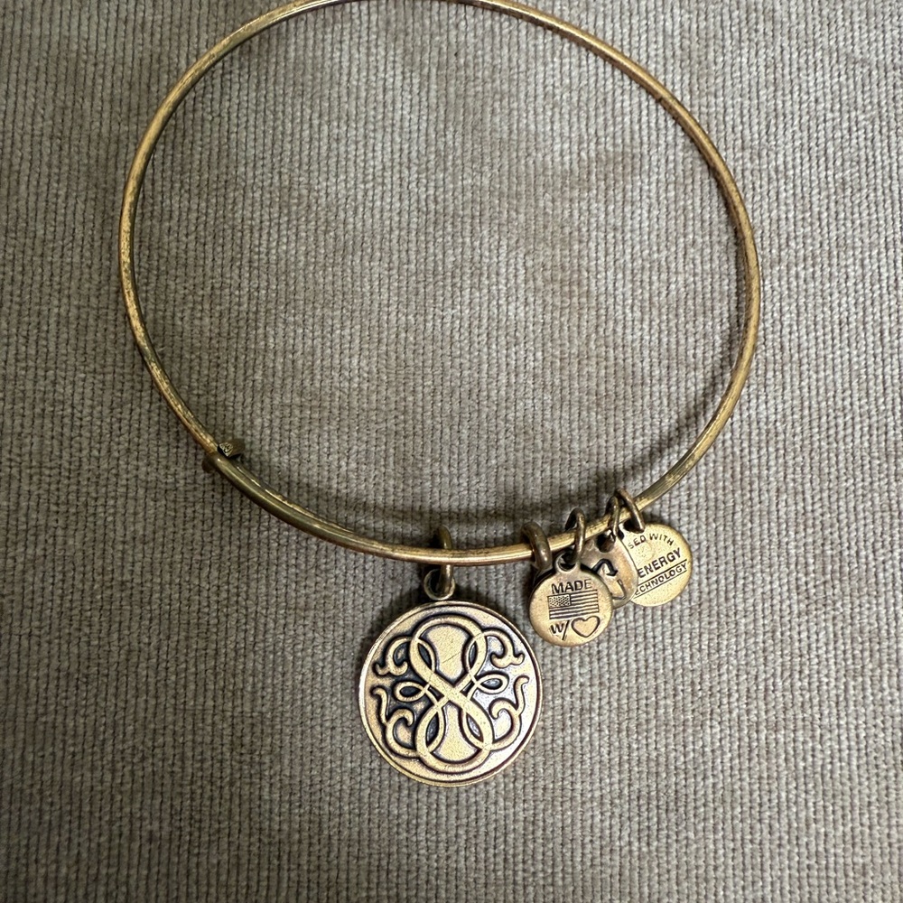 Gold Charm Bangle Bracelet